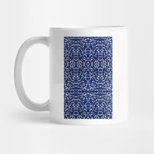 Abstract Blue Ink Brush Stroke Bold Texture Art Pattern Mug